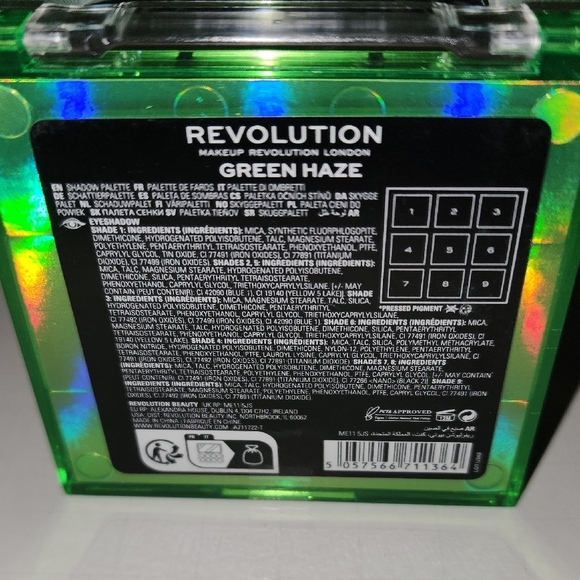 Revolution Ultimate Neons Eyeshadow Palette - Green Haze - Picture 6 of 6